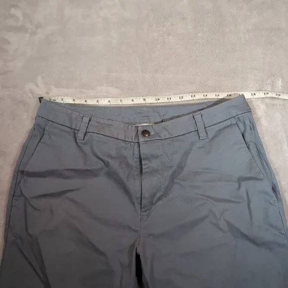 Lululemon Commission Shorts Mens 34 Classic Fit Blue 9” Warpstreme Chinos Golf - Picture 3 of 10